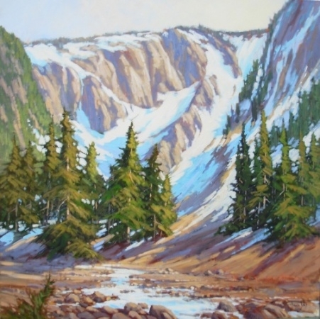 Mountain Ridge, Whistler, 30x30”