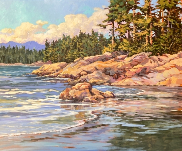 Rocky Shores, Tonquin,  30”x36”, acrylic