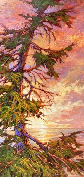 Windswept, 48”x24”, acrylic on canvas