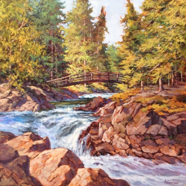 Englishman River Falls, 30”x30”