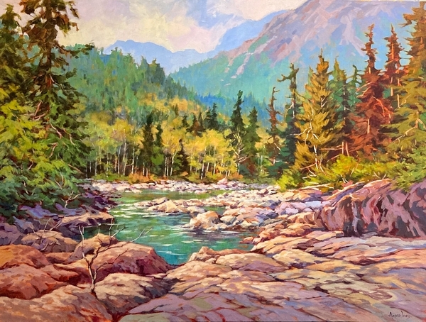 Creekside, 30”x40”, acrylic on canvas